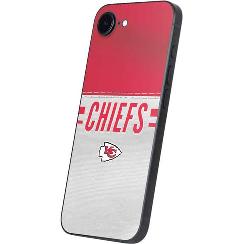 NFL Kansas City Chiefs White Striped iPhone 16e Skin